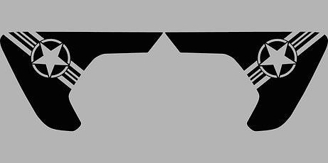 Jeep Star with Stripes Vent Decals - J&J's Graphic Designs