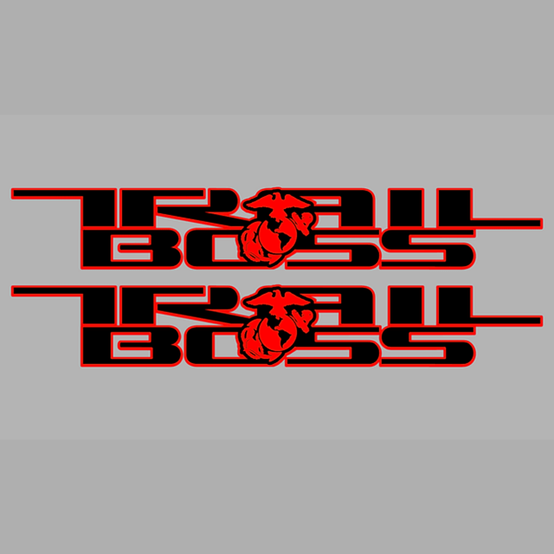 Set of Custom Marine Corps Trail Boss Bedside Decals - J&J's Graphic Designs