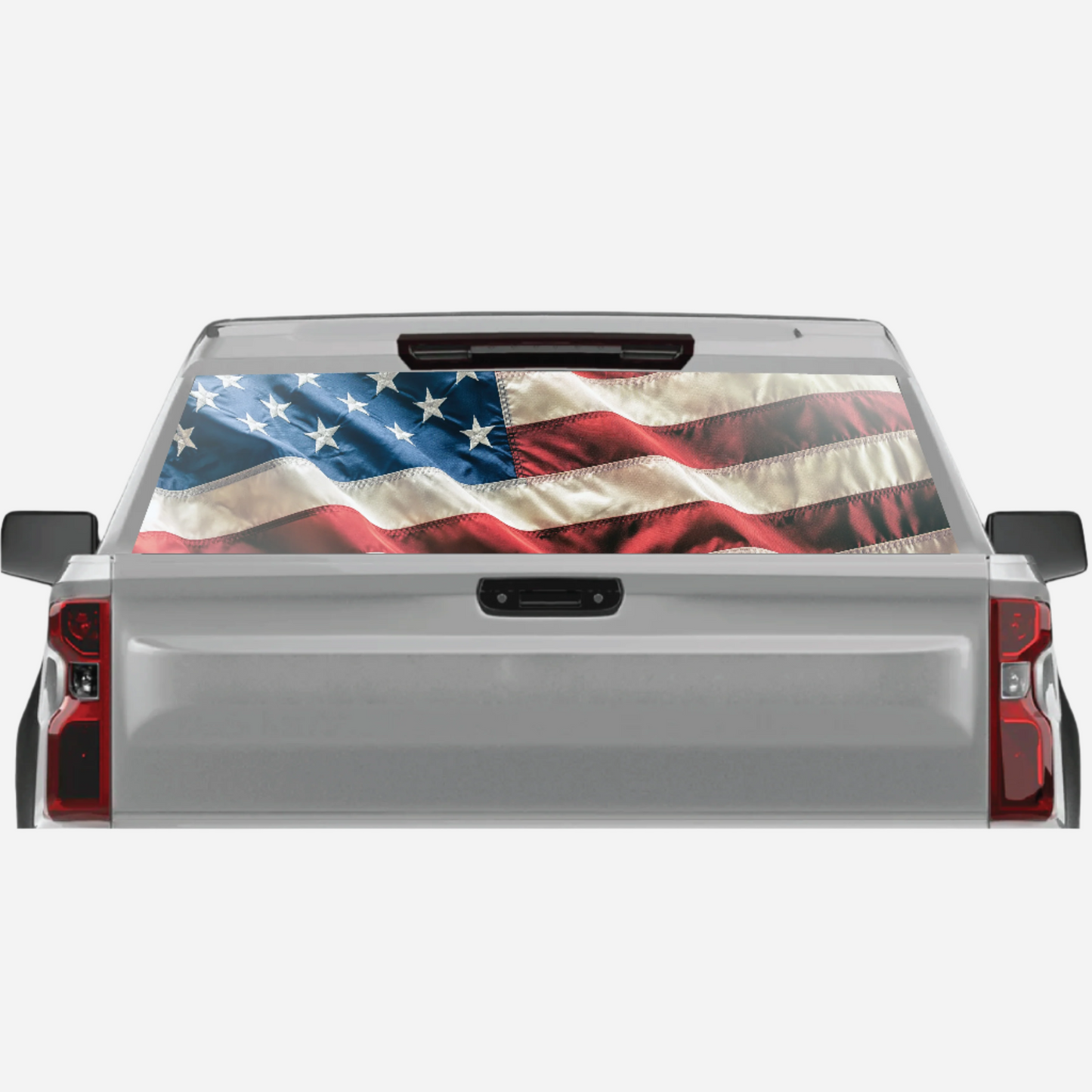 Waving American Flag Rear Window Graphic