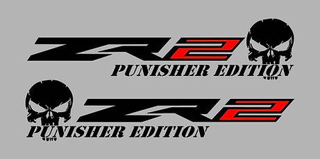 Pair of Silverado ZR2 Punisher Edition Bedside Decals - J&J's Graphic Designs