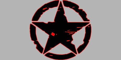 Jeep Tattered Star 2 Color Decal - J&J's Graphic Designs