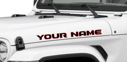 Custom Wrangler Hood Decals - J&J's Graphic Designs