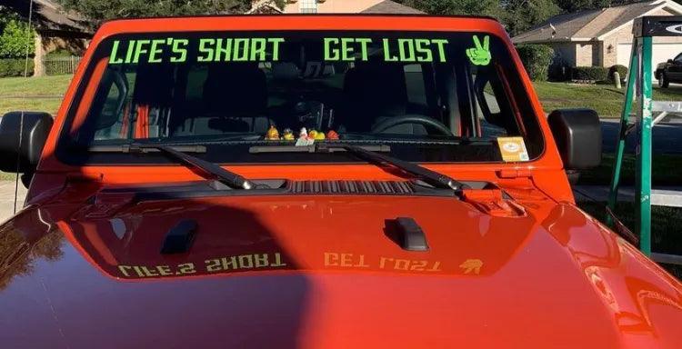 Custom Jeep Windshield Banner - J&J's Graphic Designs