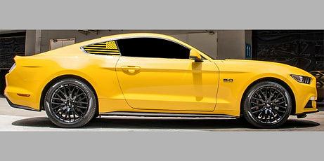 Ford Mustang Rear Side Window Flag Decals - J&J's Graphic Designs