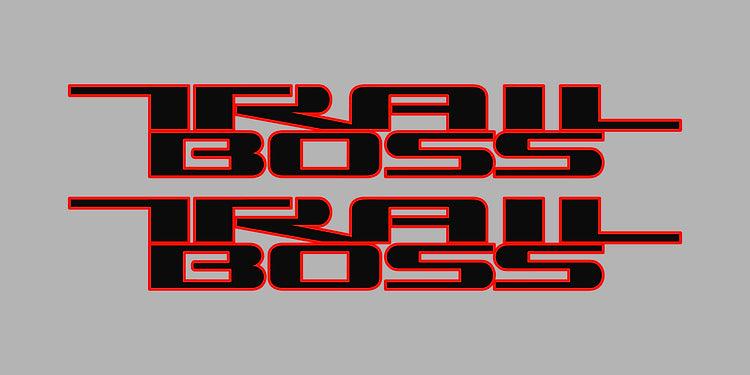 Set of Trail Boss Dual Color Bedside Decals - J&J's Graphic Designs
