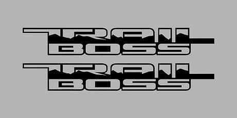 Pair of Trail Boss Mountain Bedside Decals - J&J's Graphic Designs