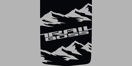 Trail Boss Mountain Design Hood Decal - J&J's Graphic Designs